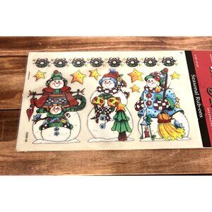 48-8660 Provo Craft Home Accents Seasonal Rub-On TRANSFER Snowman Design